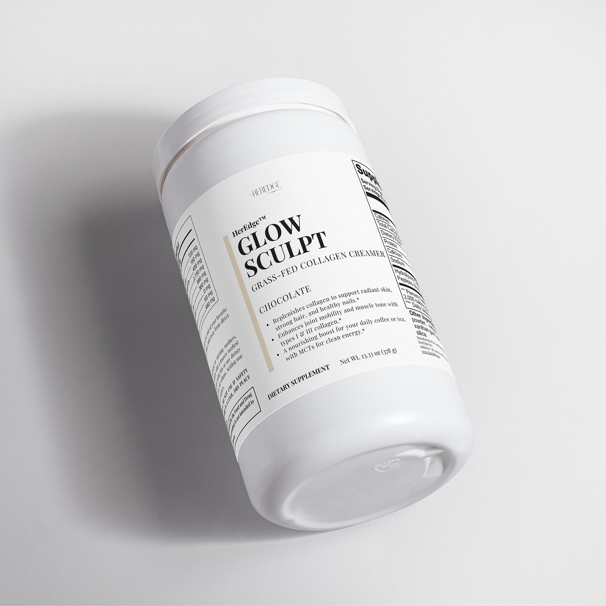 Glow Sculpt Grass-Fed Collagen Creamer (Chocolate)