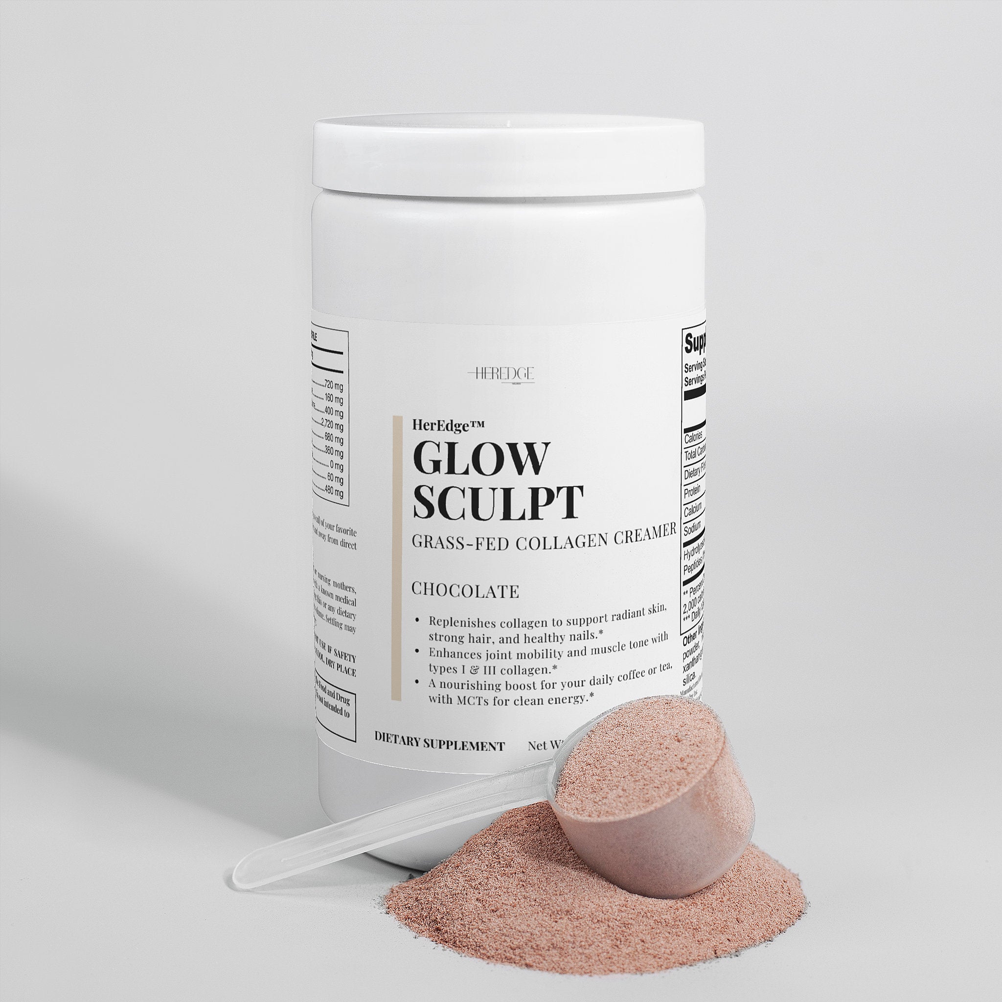 Glow Sculpt Grass-Fed Collagen Creamer (Chocolate)