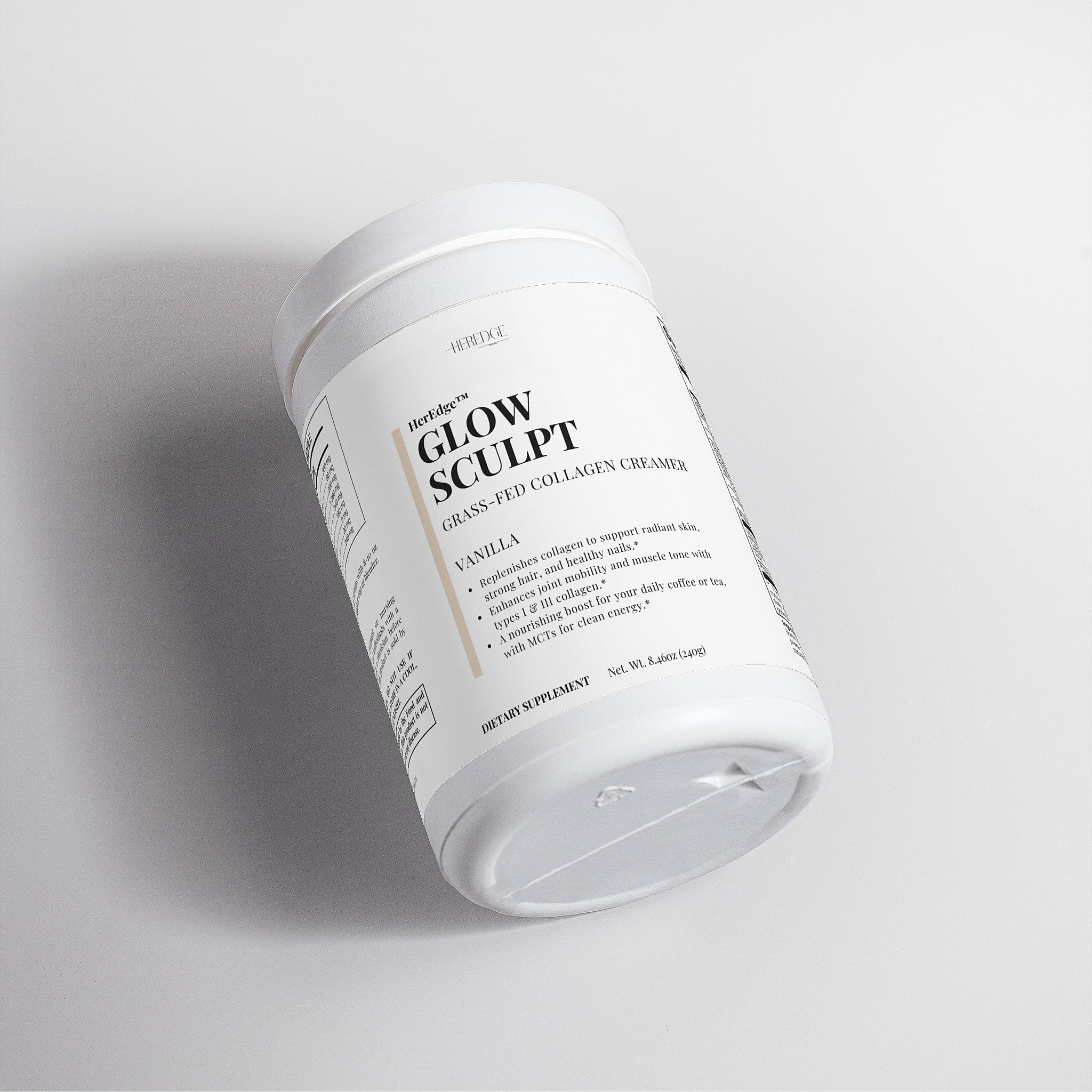 Glow Sculpt Grass-Fed Collagen Creamer (Vanilla)