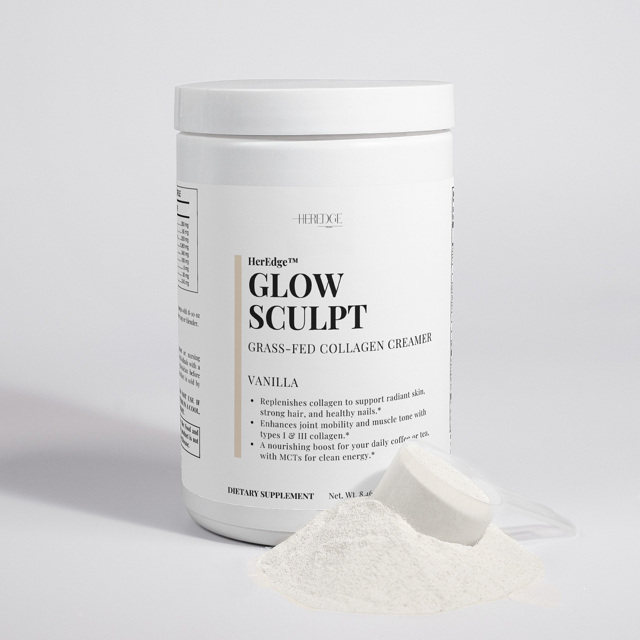 Glow Sculpt Grass-Fed Collagen Creamer (Vanilla)