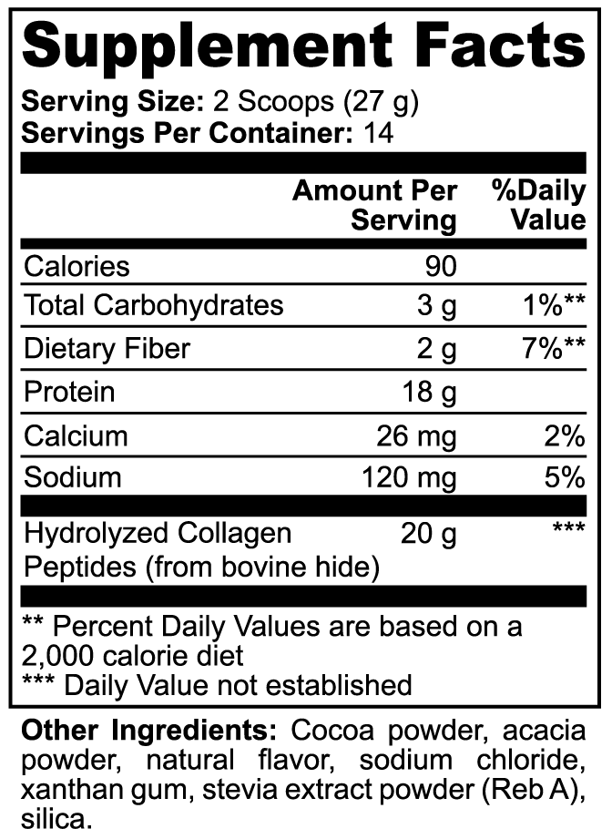 Glow Sculpt Grass-Fed Collagen Creamer (Chocolate)