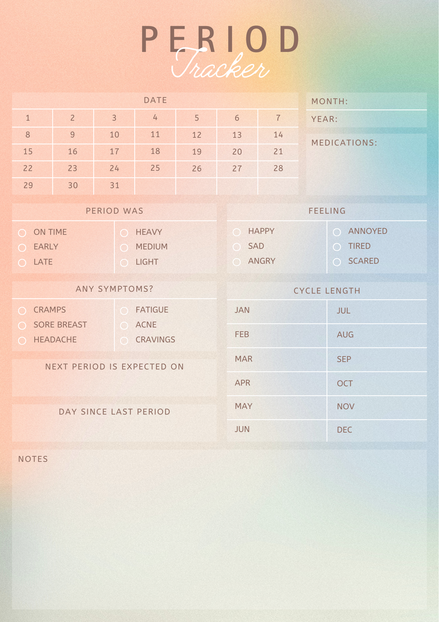 🎁 2-Page FlowEdge Teen Period Tracker (100% off)